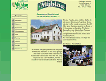 Tablet Screenshot of gasthaus-muehlau.de
